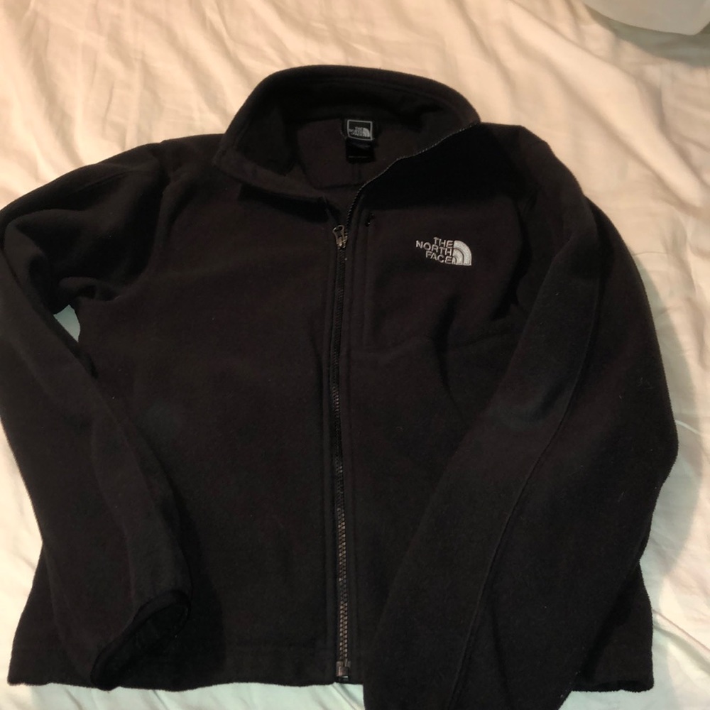 Excellent  Men’s black fleece northface jacket